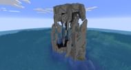 The strange hollowed out mountain near spawn (Image via Mojang)